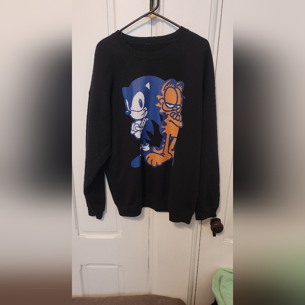 Garfield and Sonic sweater